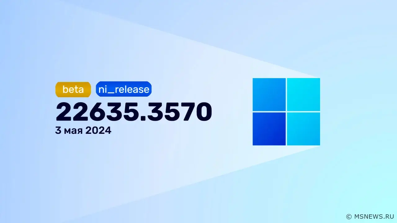 Анонс Windows 11 Insider Preview Build 22635.3570 (канал Beta)