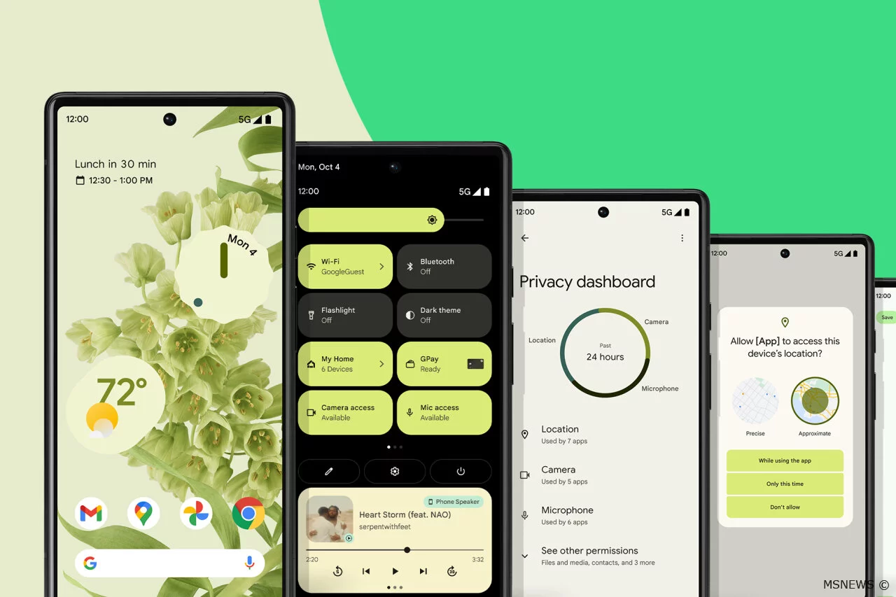 Android 12 стал доступен для смартфонов Google Pixel