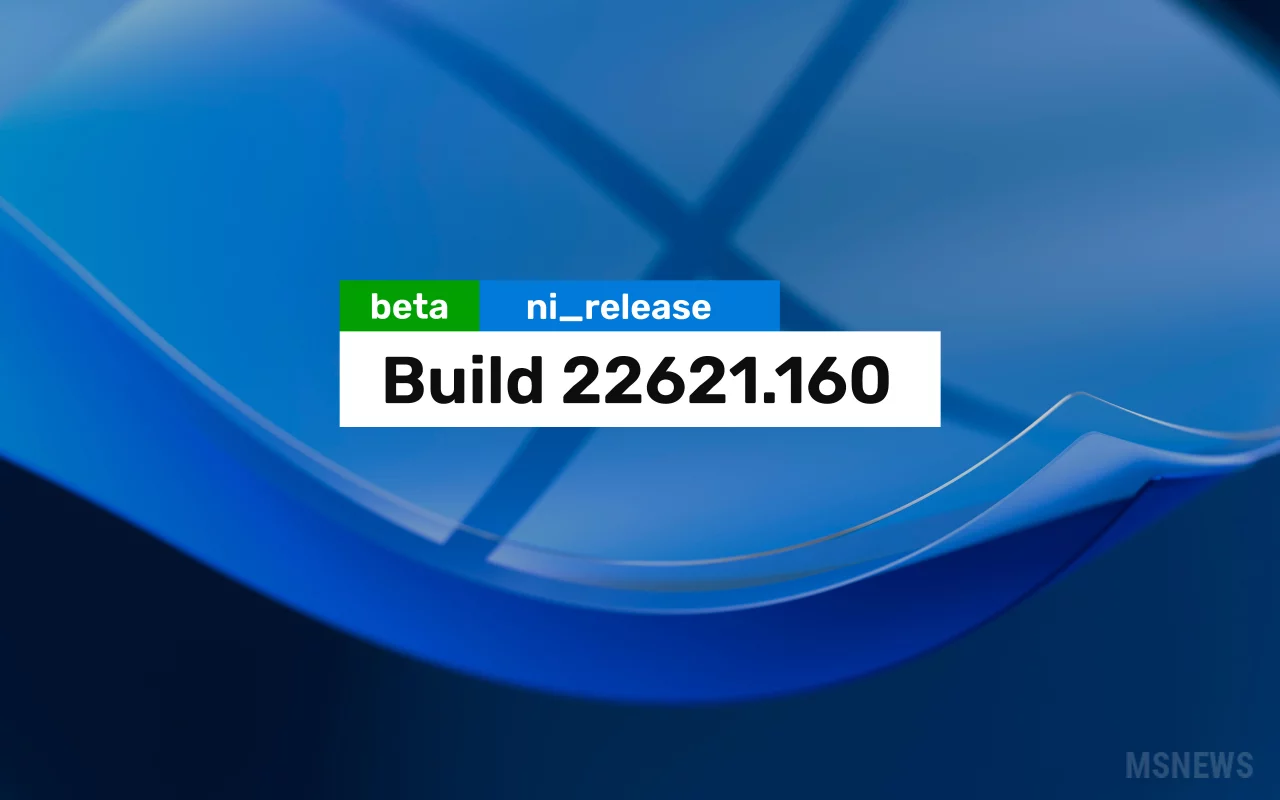 Анонс Windows 11 Insider Preview Build 22621.160 (канал Beta)