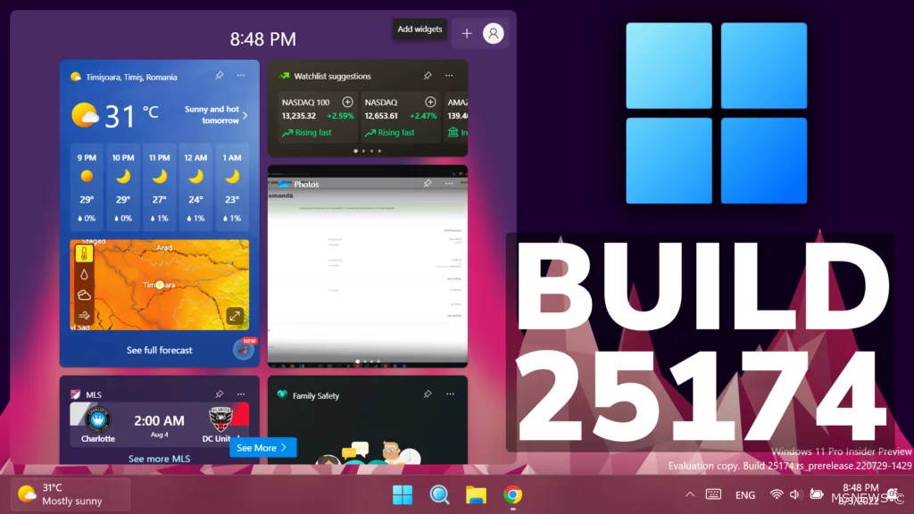 Анонс Windows 11 Insider Preview Build 25174 (канал Dev)