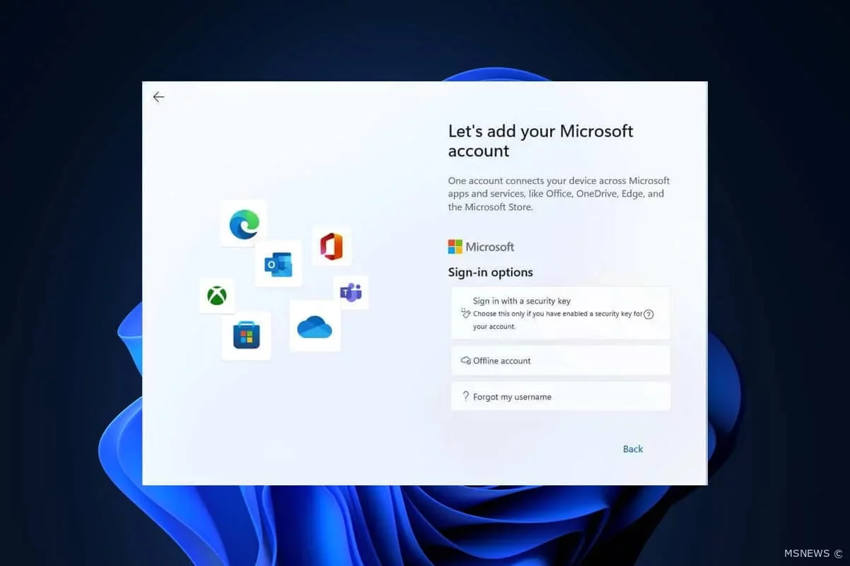 Установка Windows 11 версии 22H2 без учётной записи Microsoft
