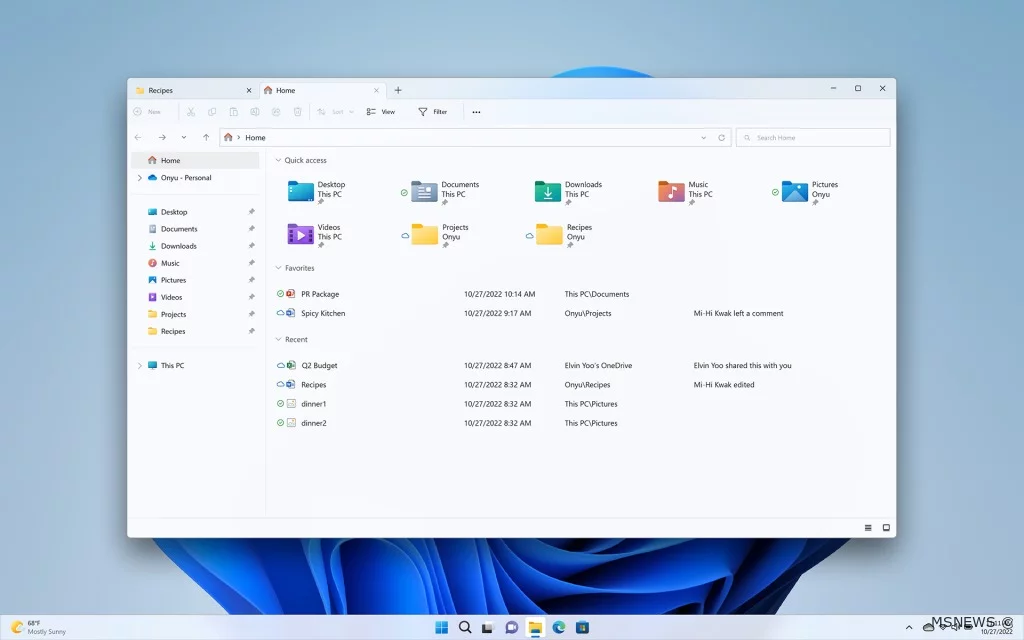 Microsoft работает над крупным обновлением дизайна для приложения «Проводника» в Windows 11.