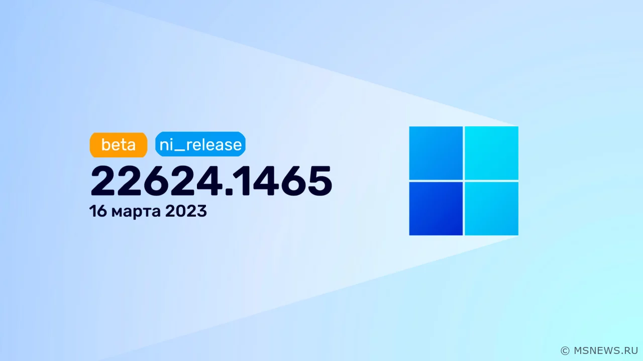 Анонс Windows 11 Insider Preview Build 22621.1465 и 22624.1465 (канал Beta)
