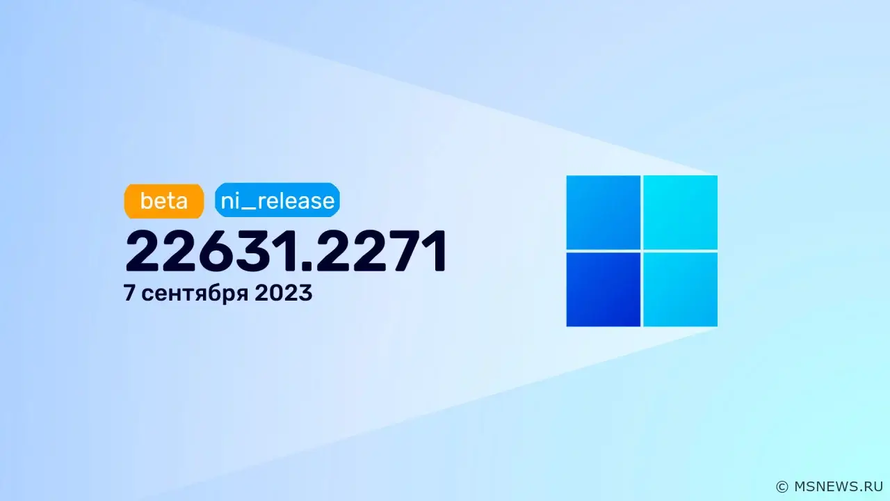 Анонс Windows 11 Insider Preview Build 22621.2271 и 22631.2271 (канал Beta)